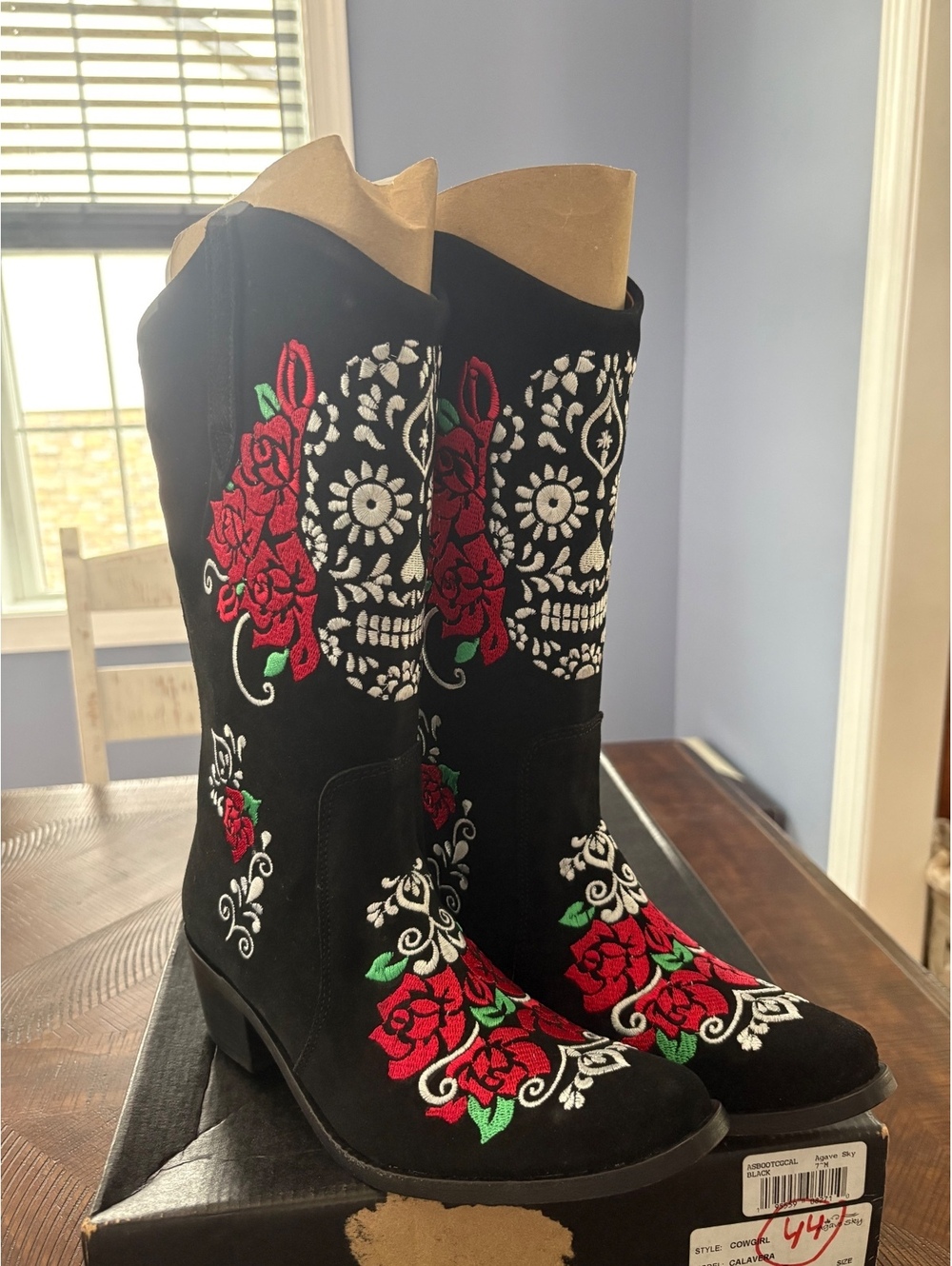 Agave Sky Calavera Skull Western Cowboy Boots [COPY]